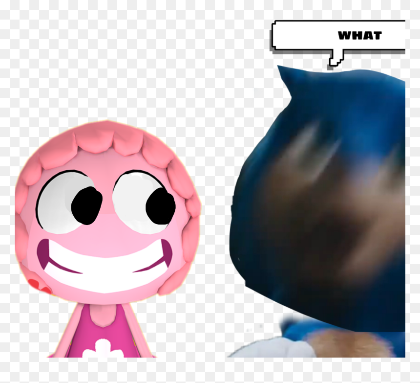 #jellyjamm #sonic Rita Meets Sonic #freetoedit - Cartoon, HD Png Download - sonic face png
