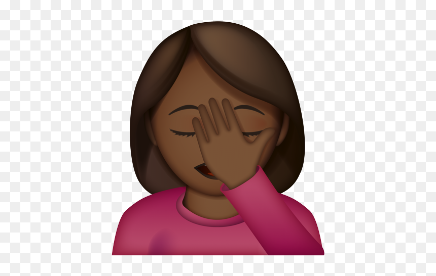 Girl, HD Png Download - face palm emoji png