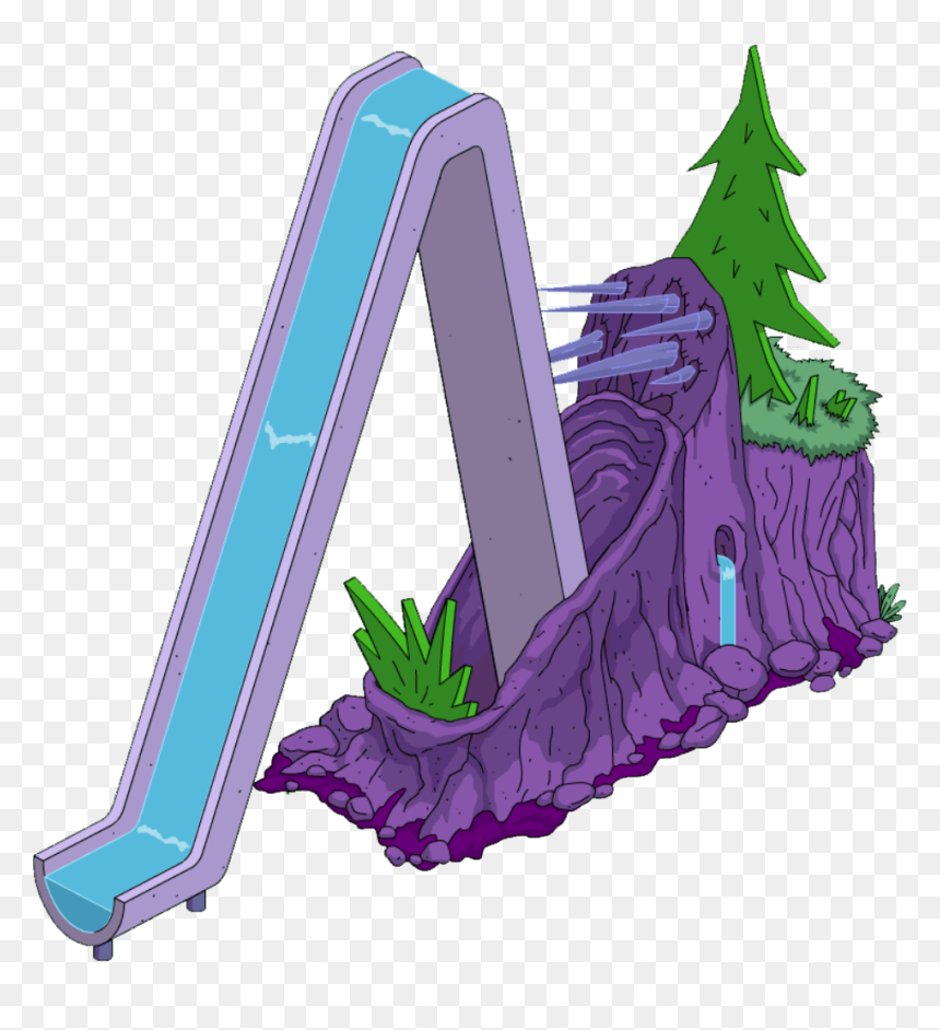 Log Ride Plunge - Simpsonstappedout Fandom Com Awning, HD Png Download - pile of trash png