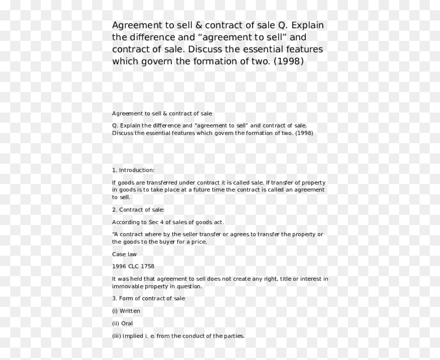 Agreement To Sell, HD Png Download - under contract png