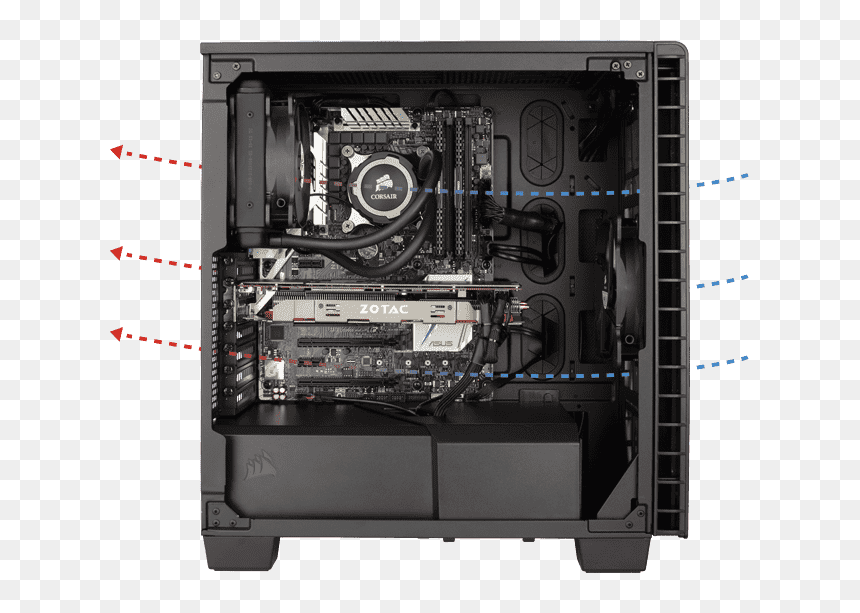 Best Computer For Animation - Corsair Carbide 400q Case, HD Png Download - custom pc png