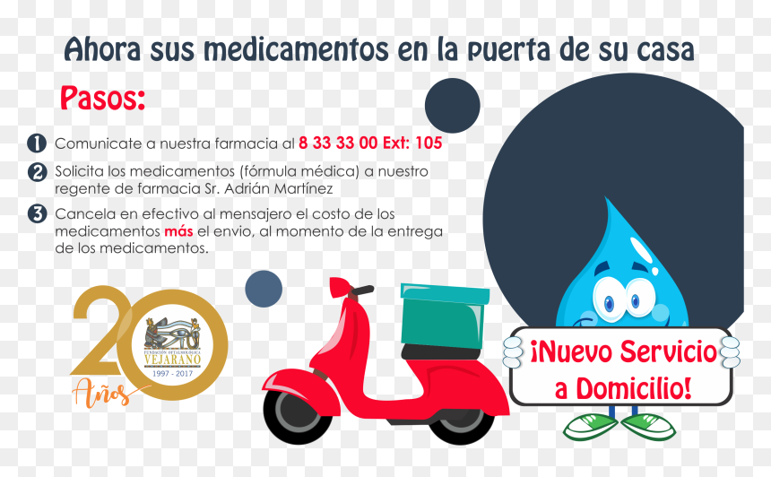 Mensajeriafov 08 Oct - Vespa, HD Png Download - medicamentos png