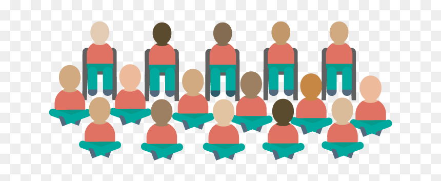 Illustration, HD Png Download - people seating png