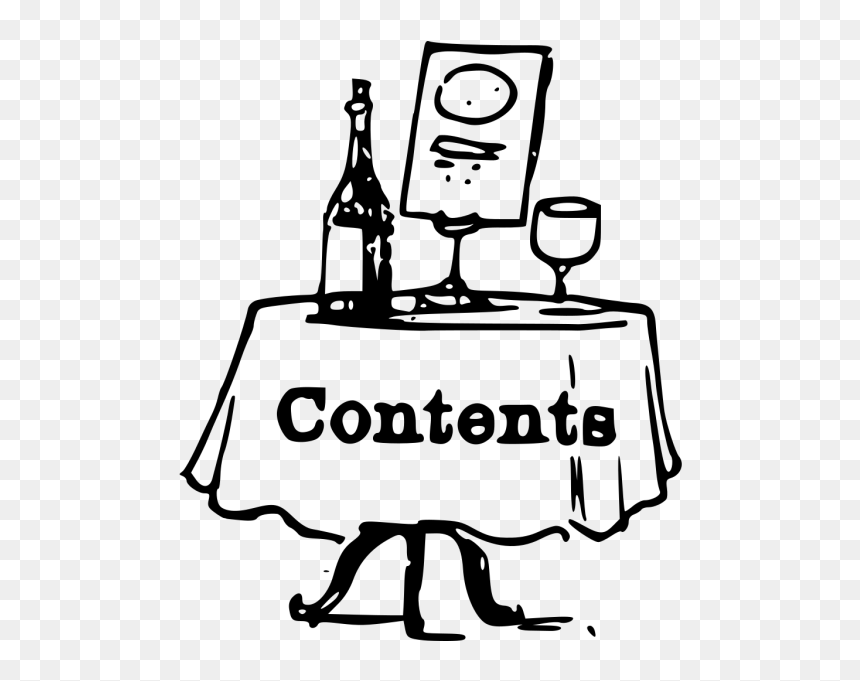 Tom Contents On A Table Png Icons - Table Of Contents Drawing, Transparent Png - tom png