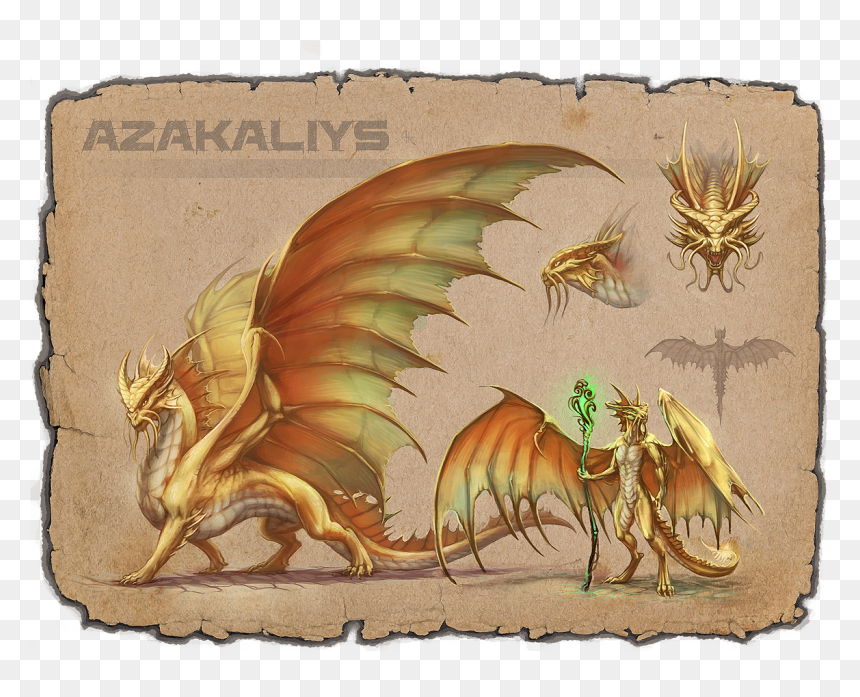 Golden Dragon Reference - Dragon, HD Png Download - gold dragon png