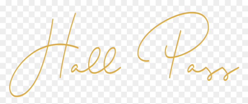 Hall Pass Logo Gold - Calligraphy, HD Png Download - pass png
