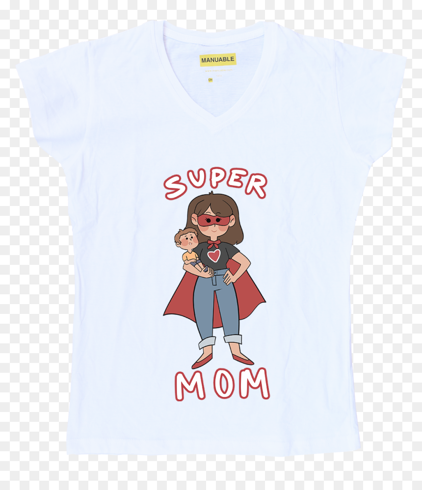 Playera Día De Las Madres Supermom - Cartoon, HD Png Download - dia de las madres png