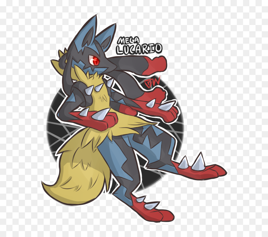 Mega Lucario - Cartoon, HD Png Download - mega lucario png
