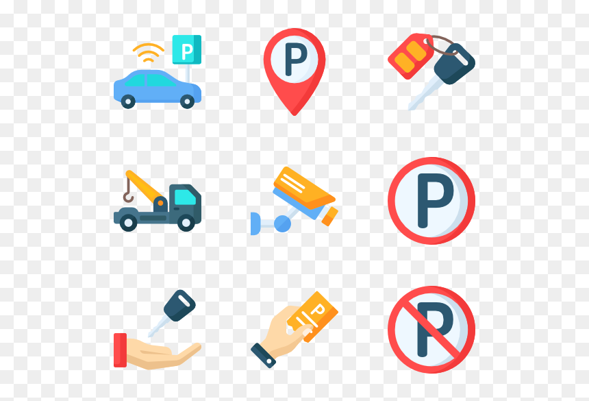 Car Parking Vector Icon, HD Png Download - parking png