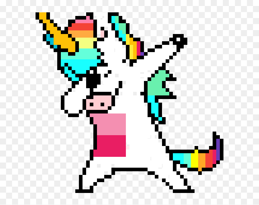 Pixel Art Unicorn Minecraft, HD Png Download - unicornios png