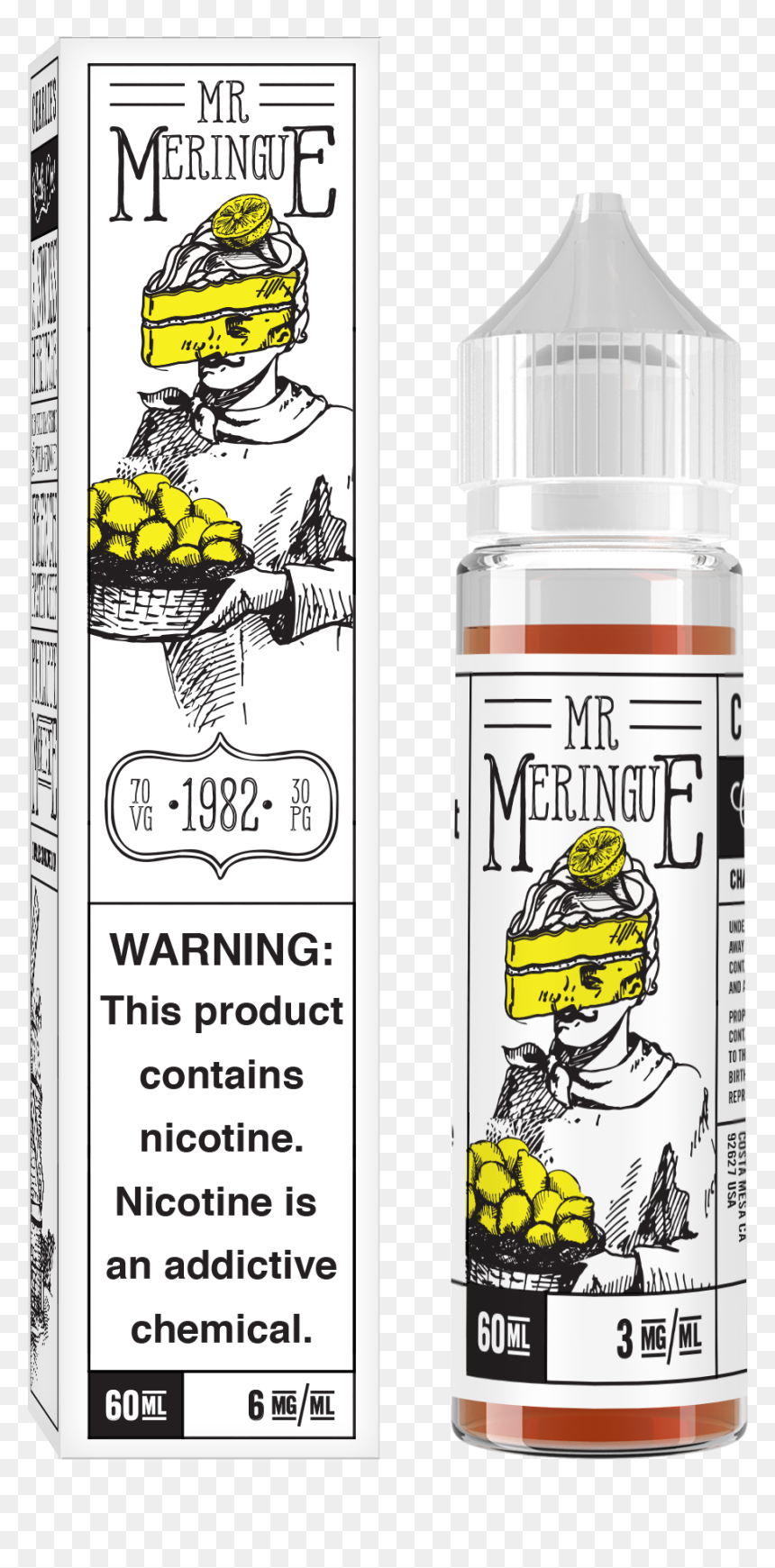 Mr Meringue E-liquid By Charlie"s Chalk Dust 50ml Short, HD Png Download - chalk dust png