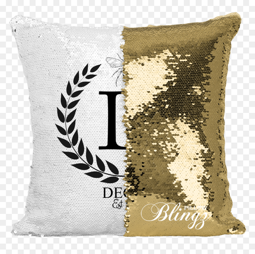 Bee Monogram Reversible Sequin Pillow Case Pillow Blingz - Throw Pillow, HD Png Download - ainsley png