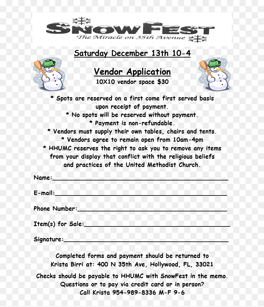 Hhumc Snow Fest Vendor Application - Cartoon, HD Png Download - hollywood hills png