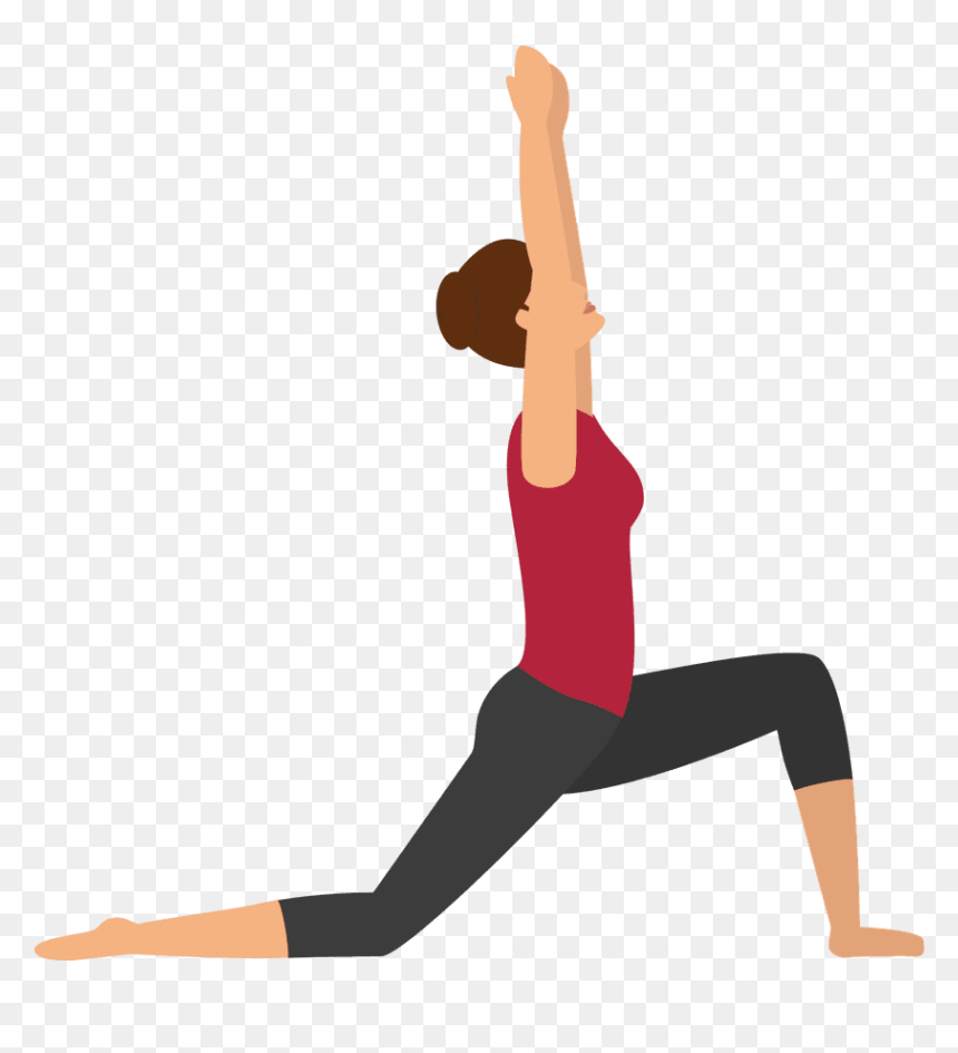 Low Lunge With Back Bend Pose - Picto Salle De Sport Cours Png, Transparent Png - stretching png