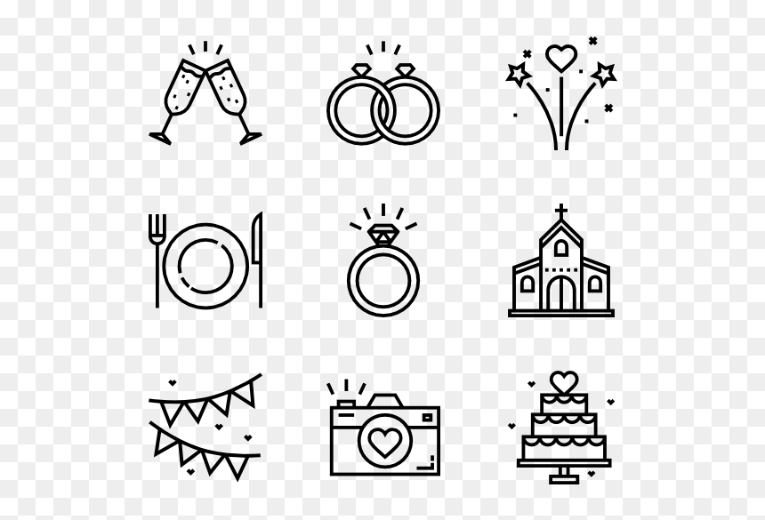 Surf Symbols, HD Png Download - wedding icon png