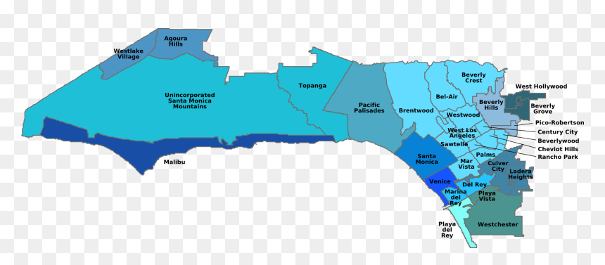 La Westside Districts Proposal - Atlas, HD Png Download - hollywood hills png