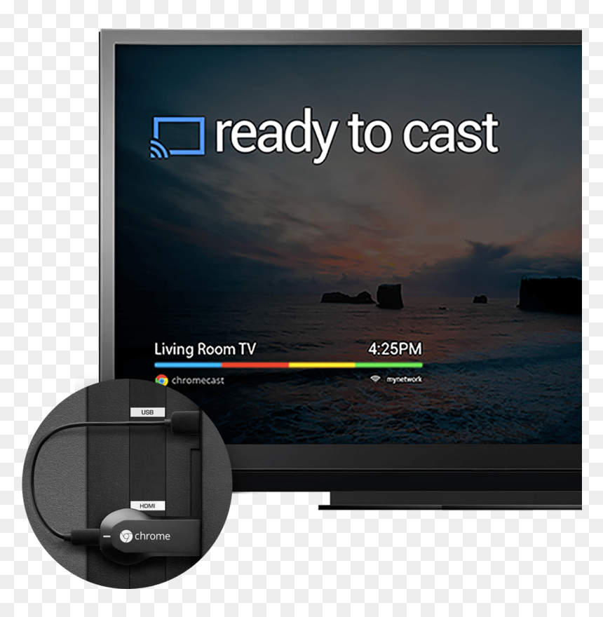 Screen Mirroring Google Usb, HD Png Download - chromecast icon png