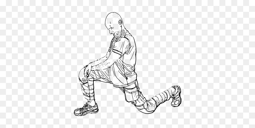 Hip Flexor - Line Art, HD Png Download - stretching png