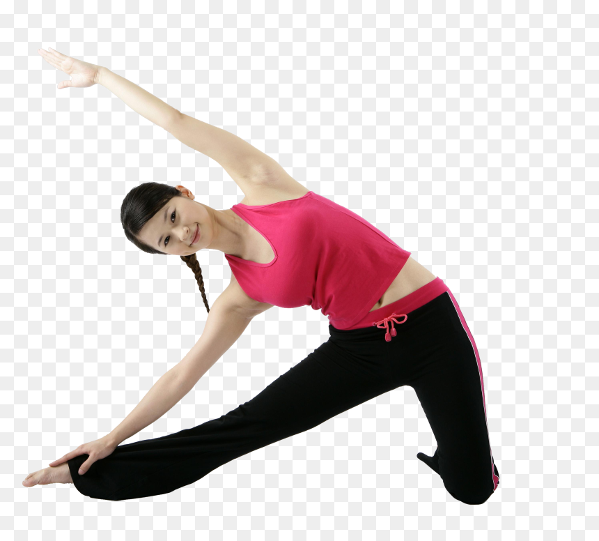 Yoga Png - 瑜珈 跪 姿 三角 式, Transparent Png - stretching png