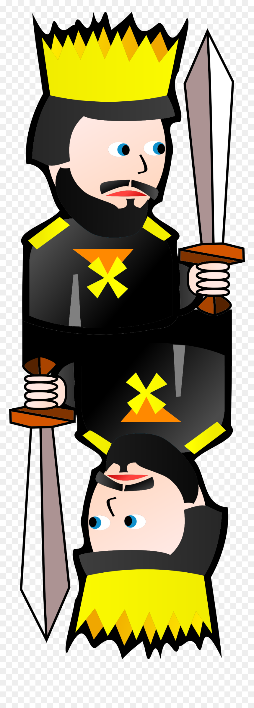 Double King Of Spades Clip Arts - Clipart Medieval Monarch, HD Png Download - spades png
