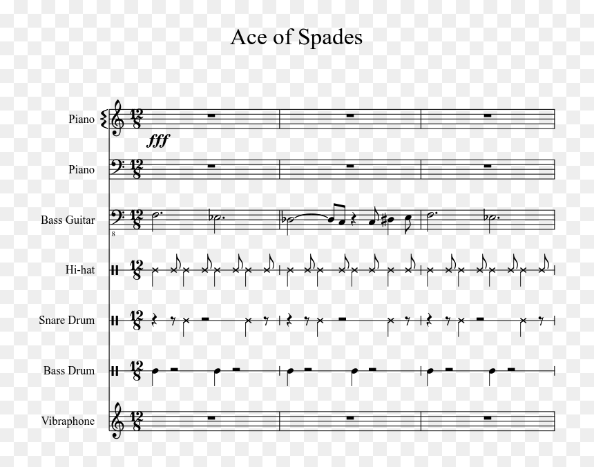 Transparent Ace Of Spades Png - Sheet Music, Png Download - spades png