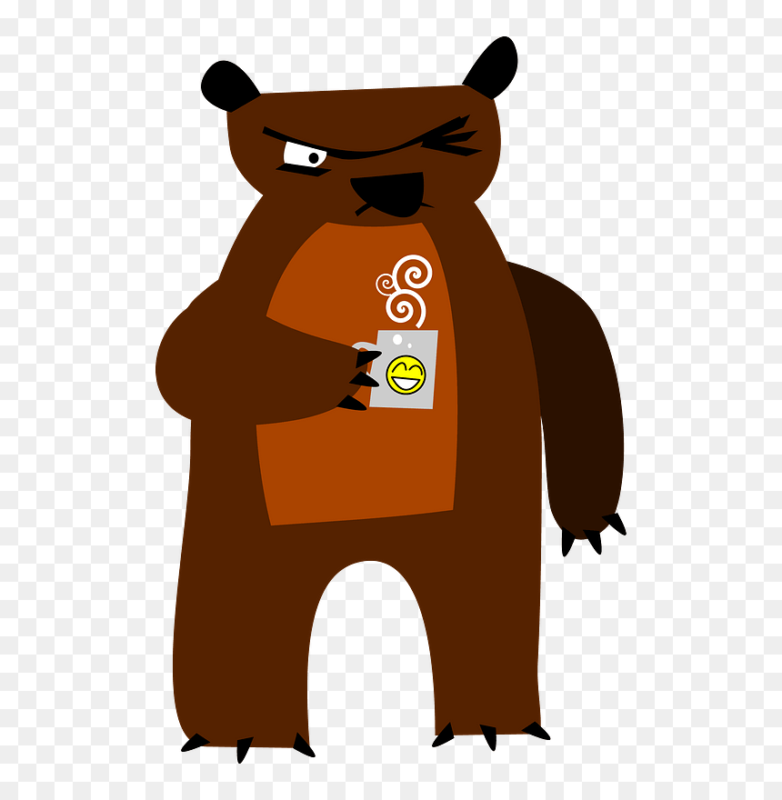 Sleepy Bear With Coffee Clipart - Cartoon, HD Png Download - sleepy png