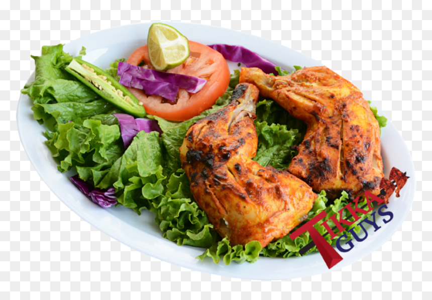 Chicken Tikka Leg Platter - Leg Quarters And Salad, HD Png Download - platter png