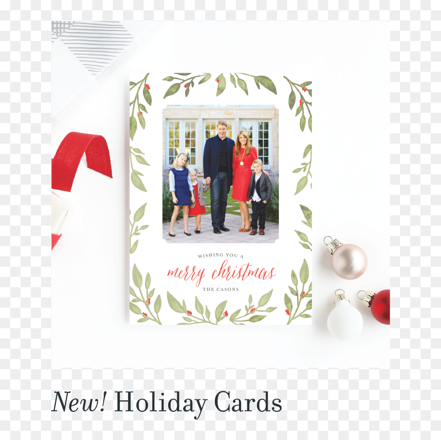 New Holiday Cards - Best Family Christmas Photo Cards, HD Png Download - holiday card png