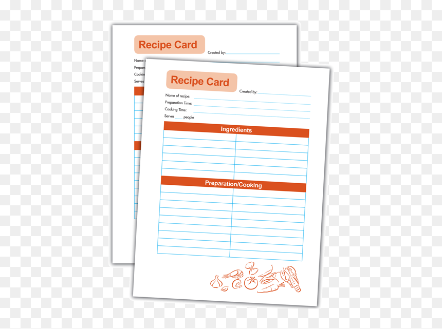 Document, HD Png Download - recipe card png