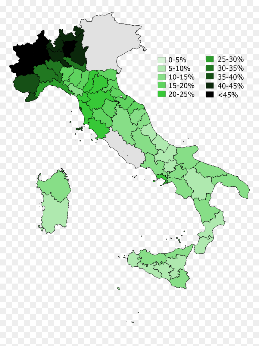 Literacy Rates In Italy, - Italy Literacy Rate 2018, HD Png Download - italy map png