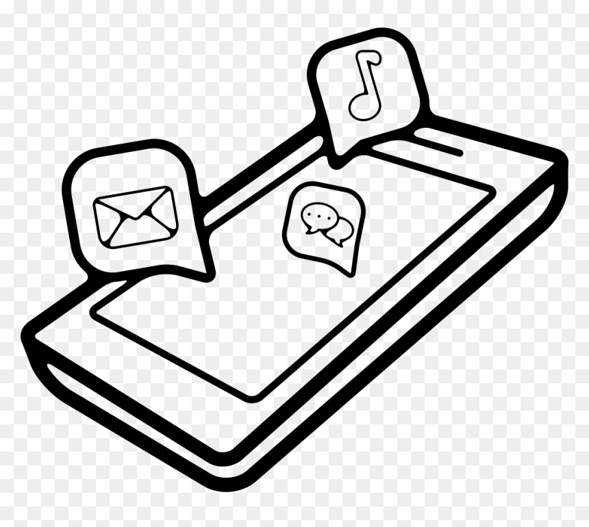 Chat Bubbles On A In Phone Perspective - Cell Phone Icon Perspective, HD Png Download - chat bubbles png