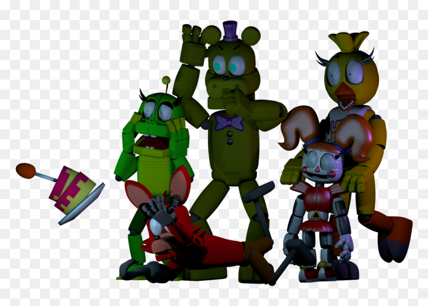 Happy Frog And Chica - Cartoon, HD Png Download - fredbear png