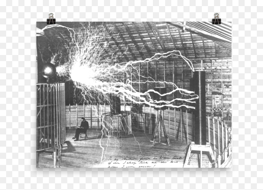 Nikola Tesla In His Colorado Springs Experimental Station - Nikola Tesla, HD Png Download - nikola tesla png