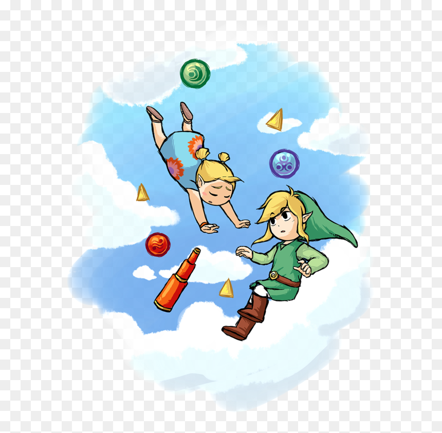 Wind Waker By Kaweii D9v7jir - Cartoon, HD Png Download - wind waker png
