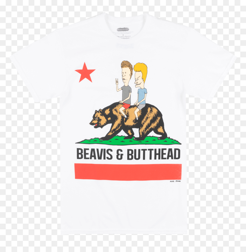 Beavis And Butthead California T-shirt White Mens Retro - Beavis And Butthead California Shirt, HD Png Download - beavis png