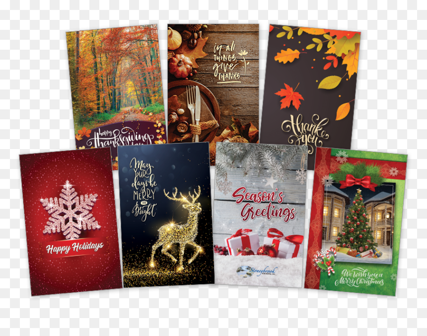 2019 Thanksgiving And Holiday Card Covers - Christmas Ornament, HD Png Download - holiday card png