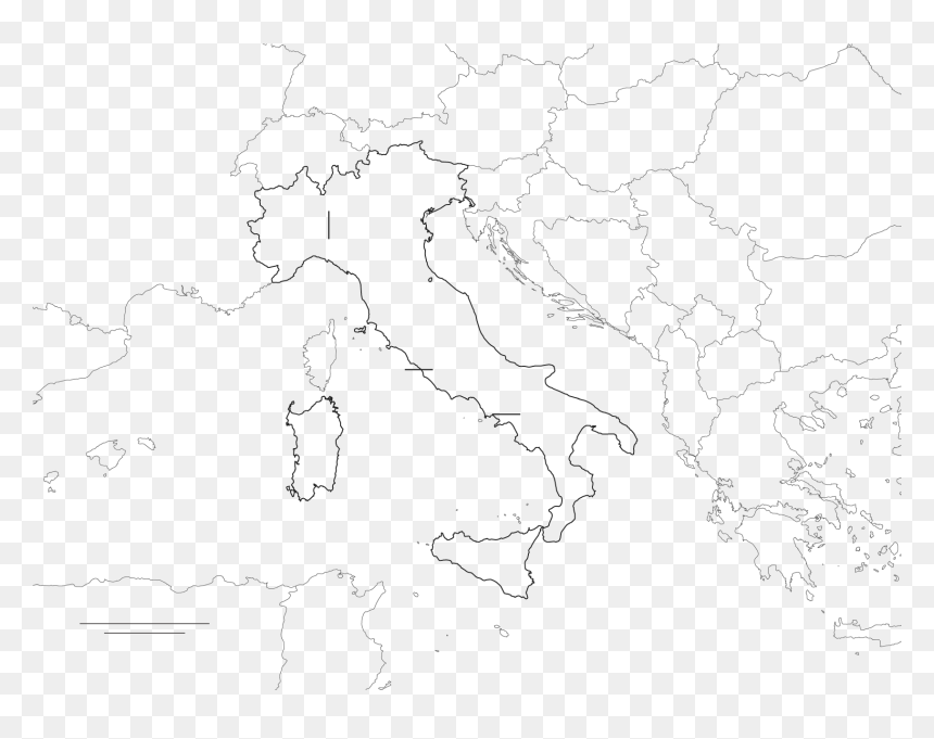 Map, HD Png Download - italy map png