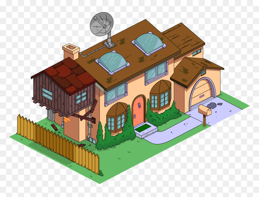 Simpsons House Tapped Out, HD Png Download - abandoned house png