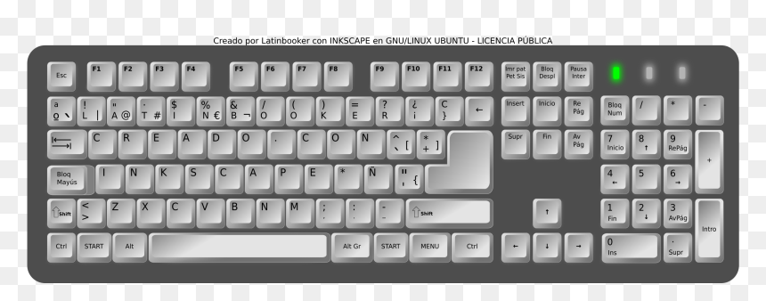 Teclado Latinoamericano Latinbooker Clip Arts - Teclado Png, Transparent Png - teclado png