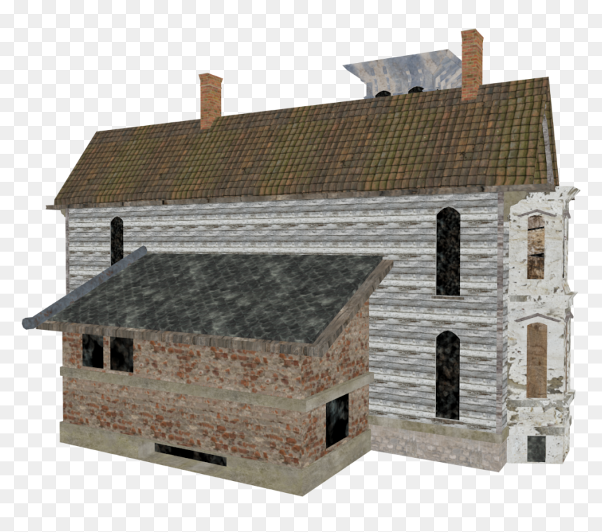 Roof, HD Png Download - abandoned house png
