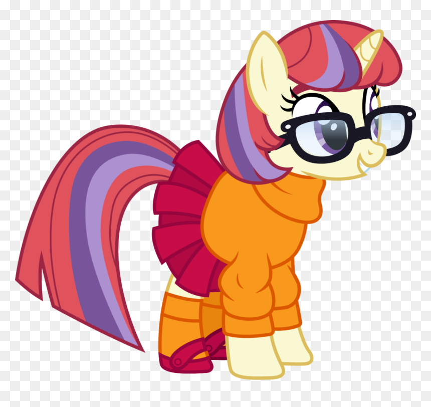 Cloudyglow, Clothes, Cosplay, Costume, Female, Glasses, - Moon Dancer, HD Png Download - velma png