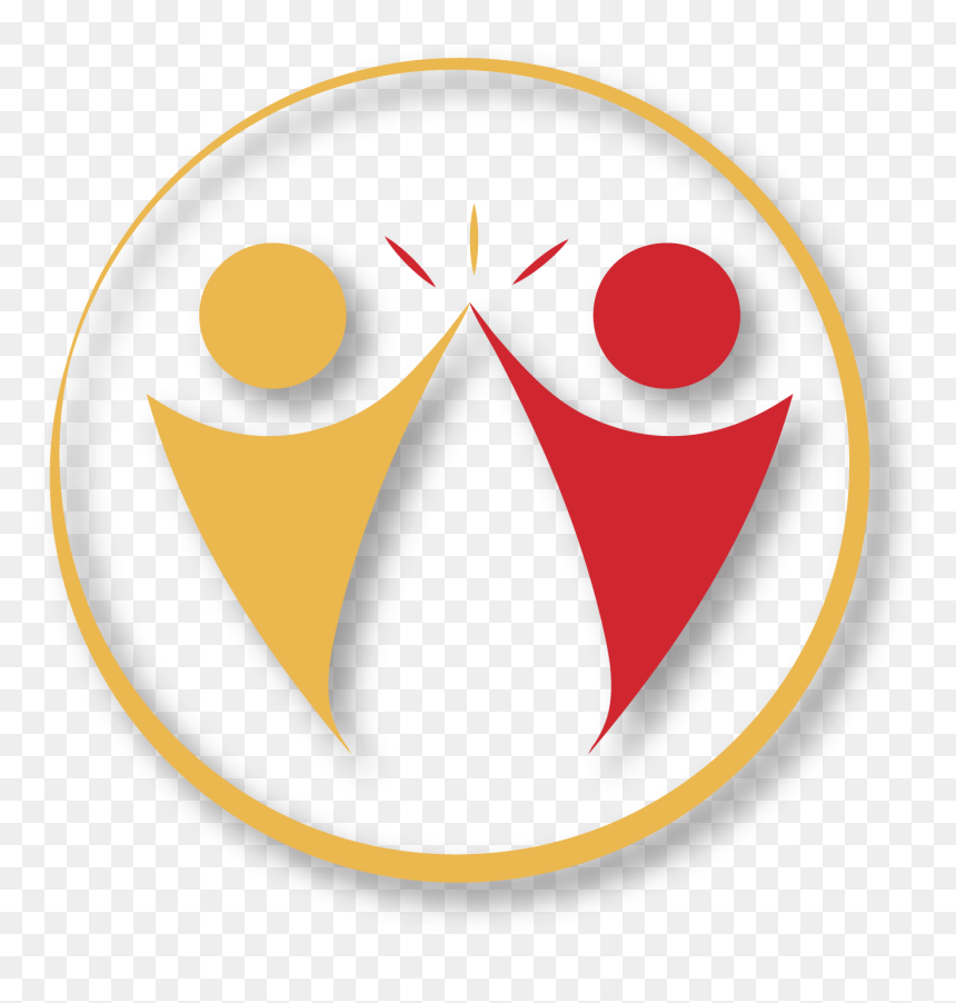 Yellow Circle Surrounding Two Figured Giving A High - Circle, HD Png Download - iowa state png