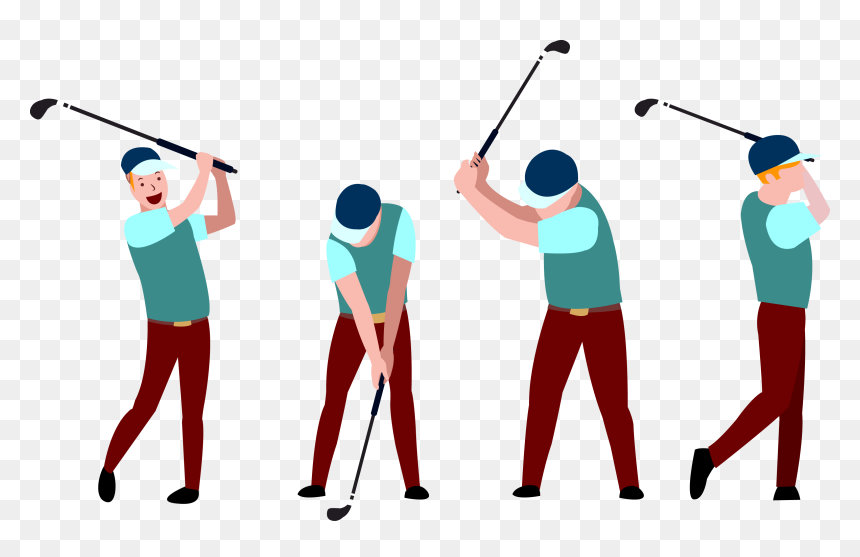 Sport Icon Boy Playing Transprent Png Free - Golf Png Cartoon, Transparent Png - golf icon png