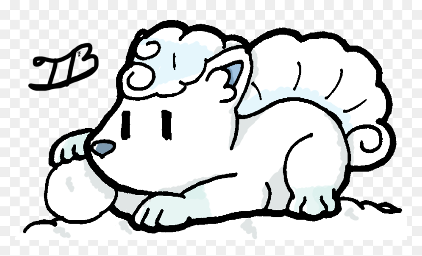 Alolan-vulpix Entry By Tijuana - Cartoon, HD Png Download - alolan vulpix png