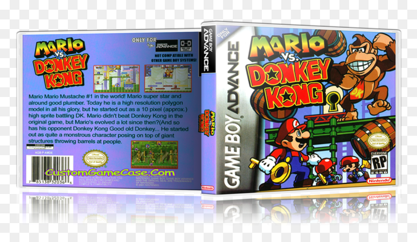 Mario Vs Donkey Kong Gameboy Advance Gba Empty Custom - Mario Vs Donkey Kong, HD Png Download - game boy advance png