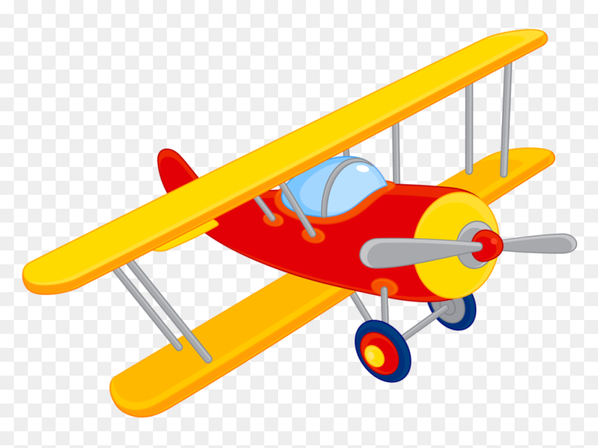 Toy Biplane Clipart, HD Png Download - avião png