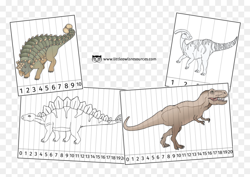 Dino Number Slice Cover, HD Png Download - dino png