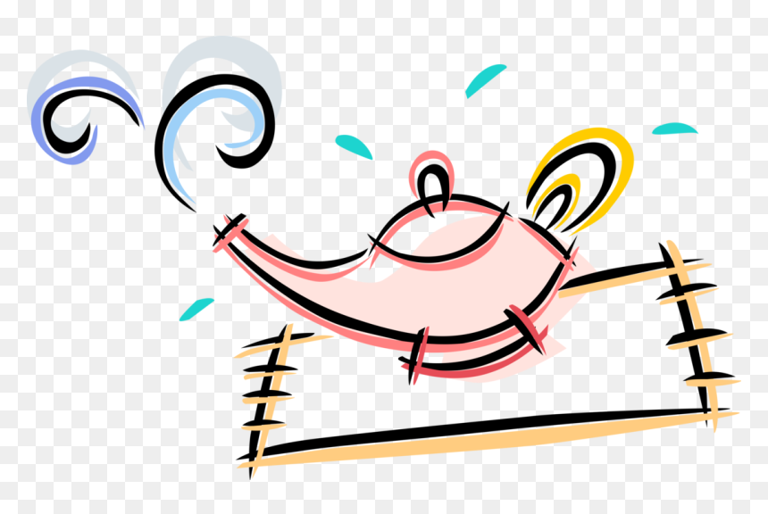 Vector Illustration Of Aladdin"s Magic Lamp Conjures - Vector Graphics, HD Png Download - magic lamp png