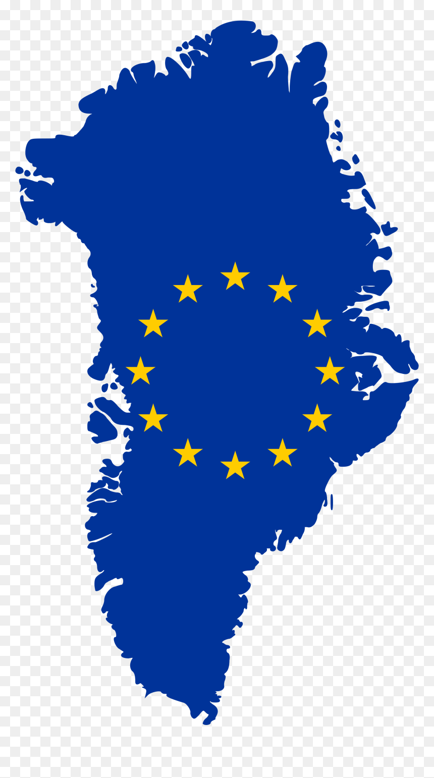 Eu Flag Png - Flag Map Of Greenland, Transparent Png - eu flag png
