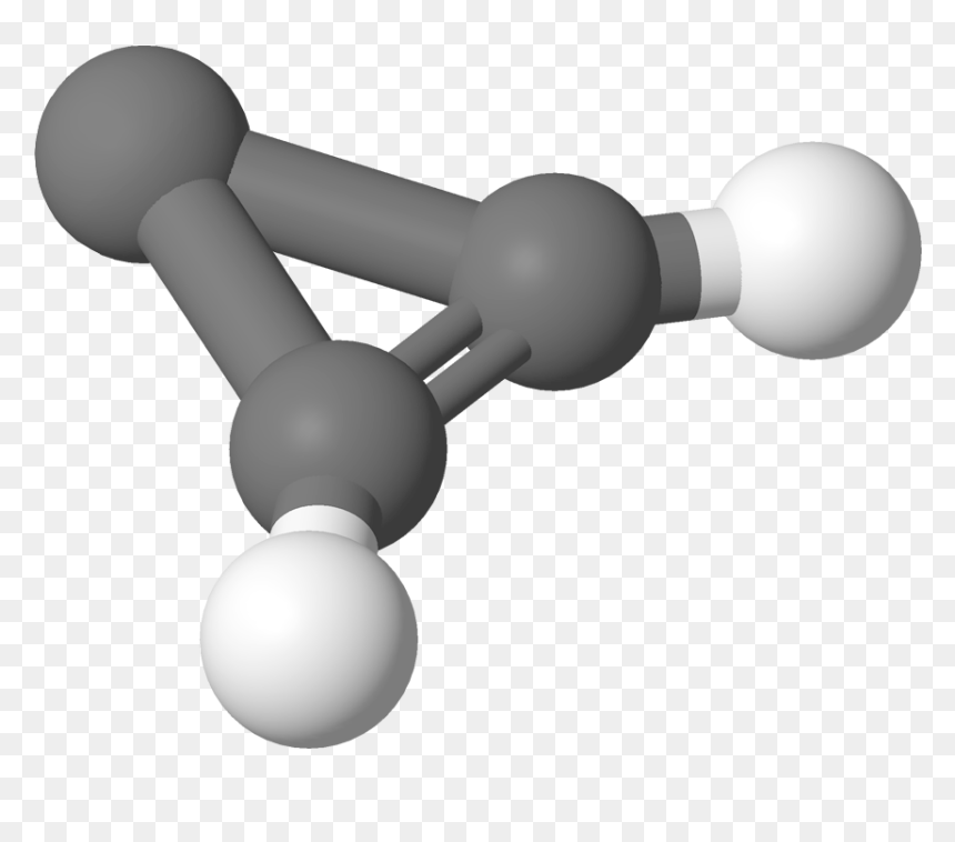 Cyclopropenylidene 3d Balls - Cyclopropene, HD Png Download - 3d stick figure png